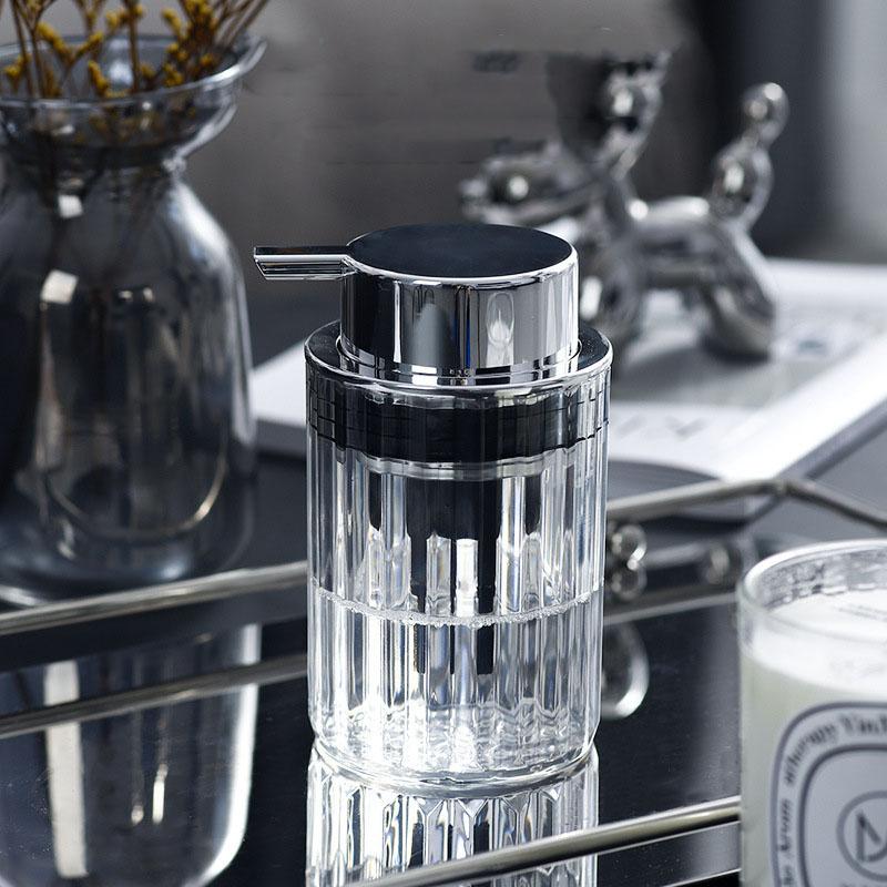 Push-type Soap Dispenser Plastic Press Foaming Bottle Shampoo Shower Gel Container Liquid Sparkling Bottle Bathroom Supplies