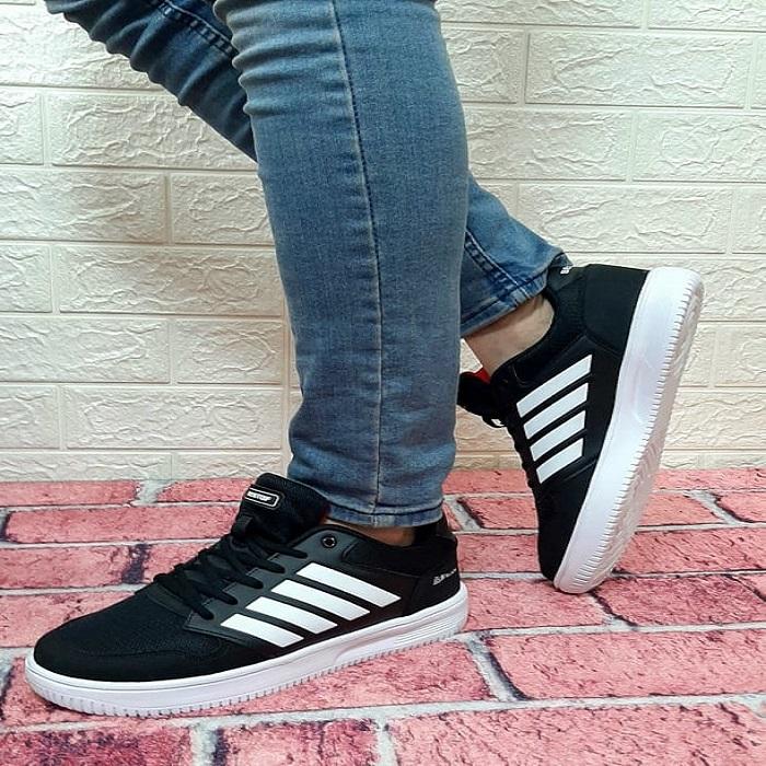 Bestof 074 Black Sneaker Flat Sole Lightweight Comfortable Sports Couple Shoes