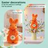 Fabric Foam Material Easter Rabbit Ornament Unbreakable Design Colorful Flocking Flocking Bunny Ornament Desktop Size