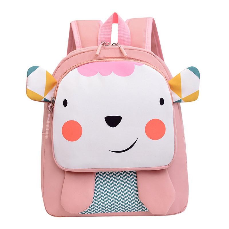Charming Kids School Backpack Breathable Nylon Material With Fun Animal Designs And Large Capacity