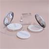 3g Ultra-Thin Iridescent Powder Case with Mirror & Puff, Refillable Loose Powder Container for Makeup Packaging
