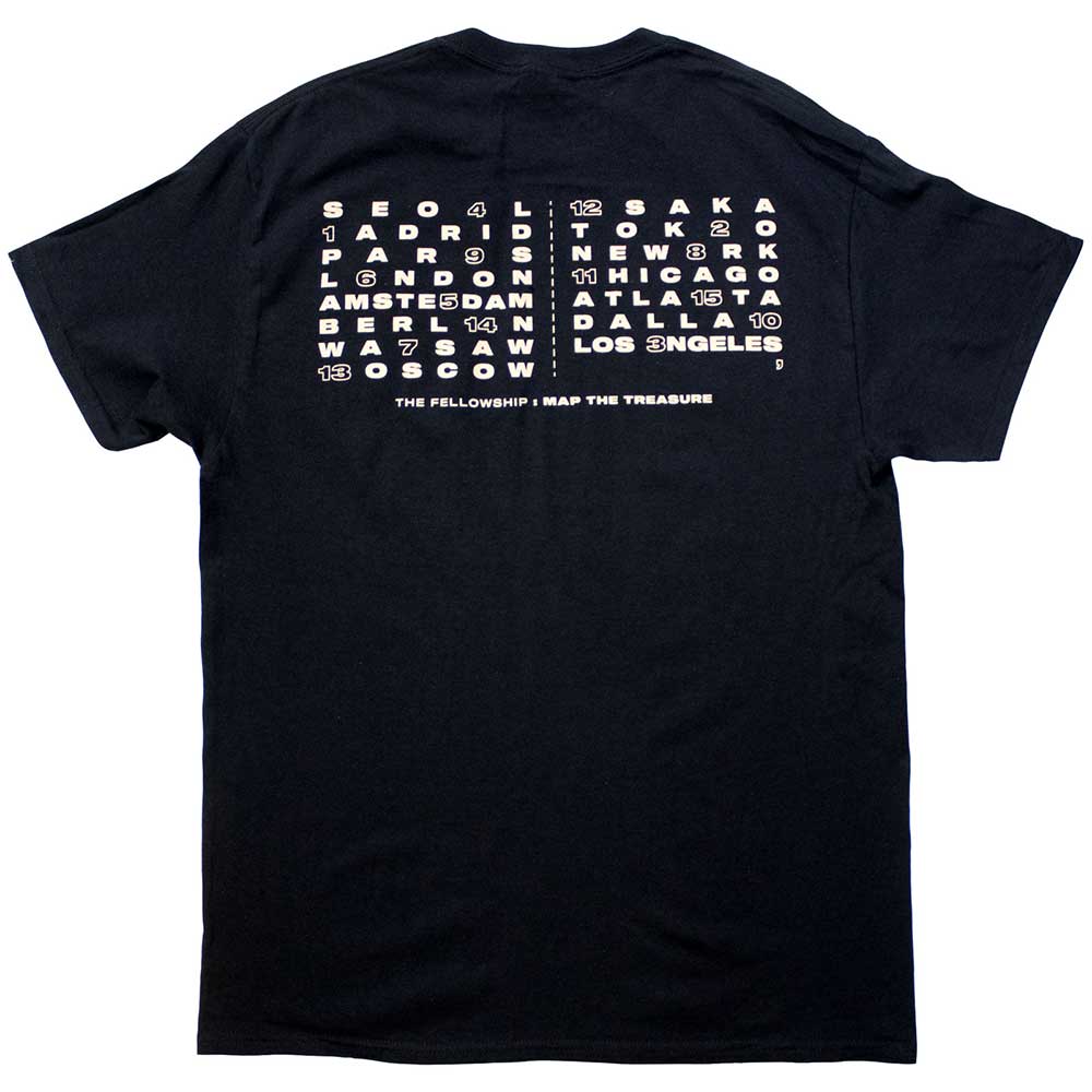 ATEEZ Unisex Adult Fellowship Map The Treasure Back Print T-Shirt