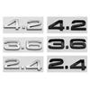 3D ABS Letters 2.4 3.6 4.2 Logo Car Rear Trunk Emblem Badge Sticker Decals For A3 A4 A5 A6 A8 Q5 Q7 Q8 Accessories