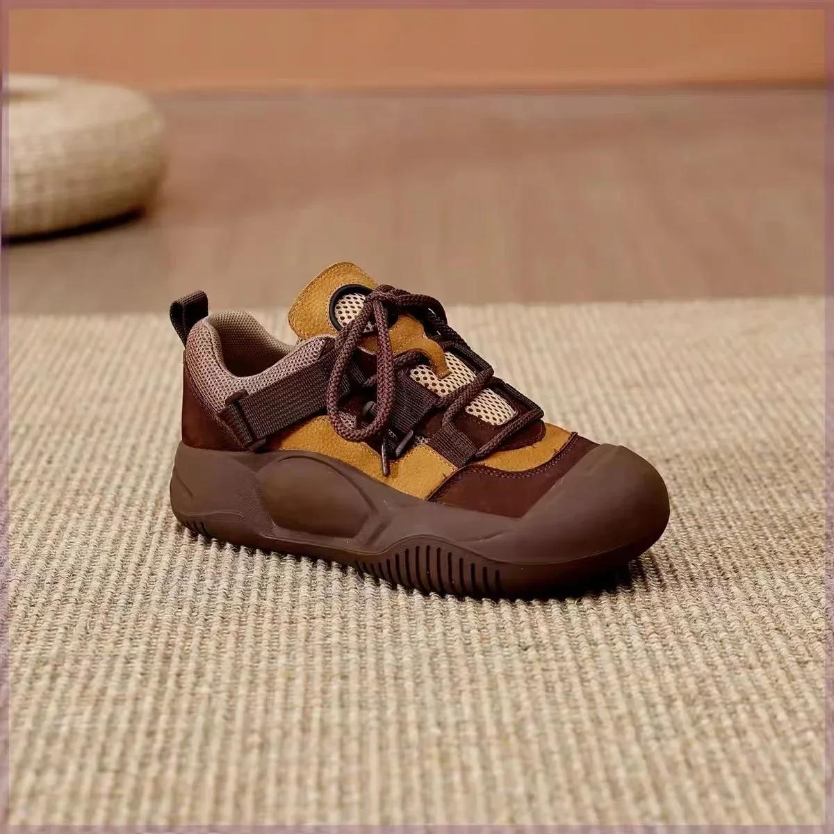 

Женская спортивная обувь с круглым носком, износостойкая, нескользящая, дышащая обувь для женщин, со шнуровкой, подходящая по цвету, для повседневных поездок на работу и на природу 40