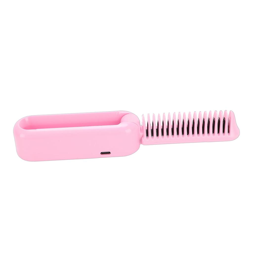 Foldable Hair Straightener Brush 9 Adjustable Temperature Settings Cordless Portable Rechargeable Straightening Brush
