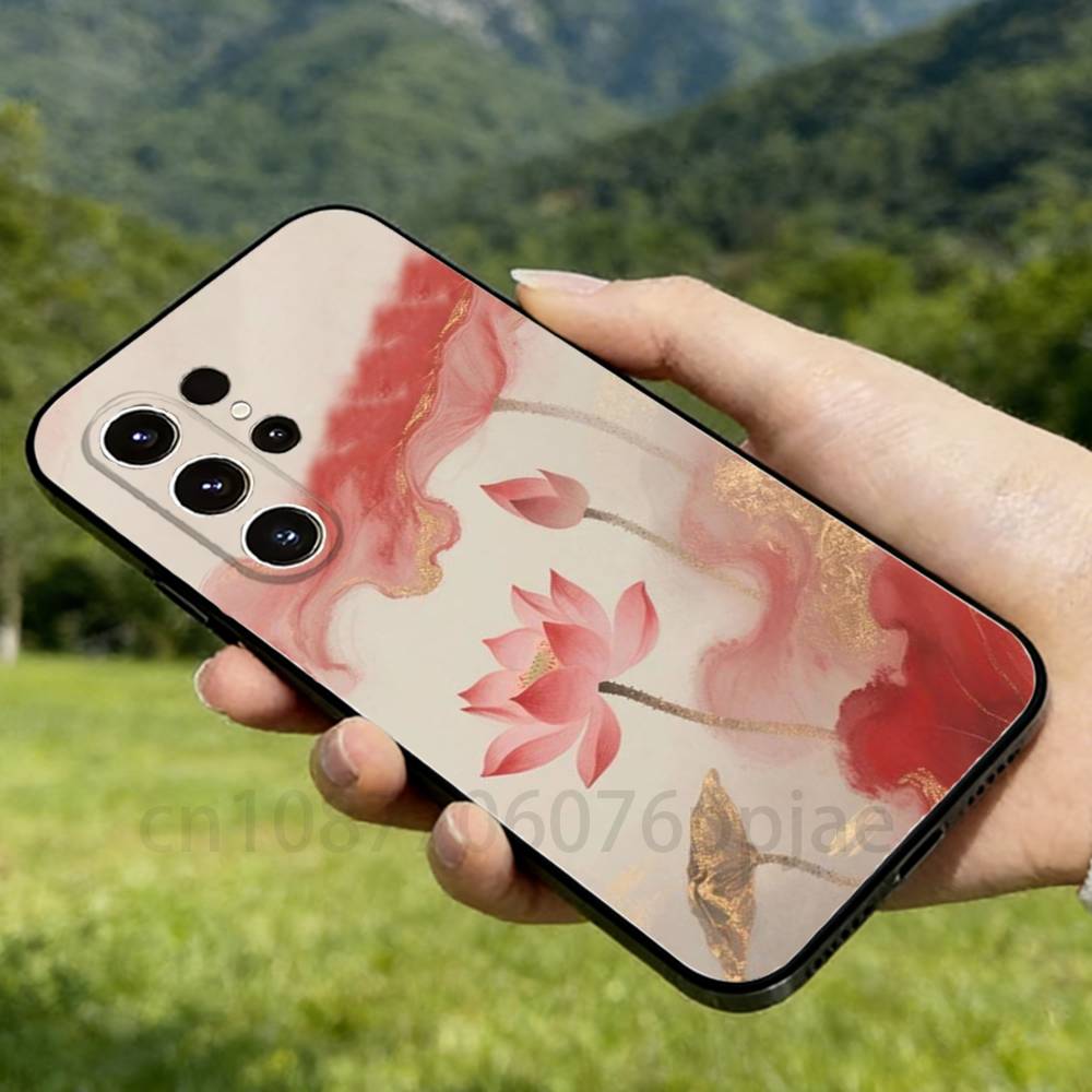 

Good Luck Lotus Phone Case For Samsung GalaxyA53,51,72,73,31,30,42 Soft Silicone Phone Protective Case SamsungA324g