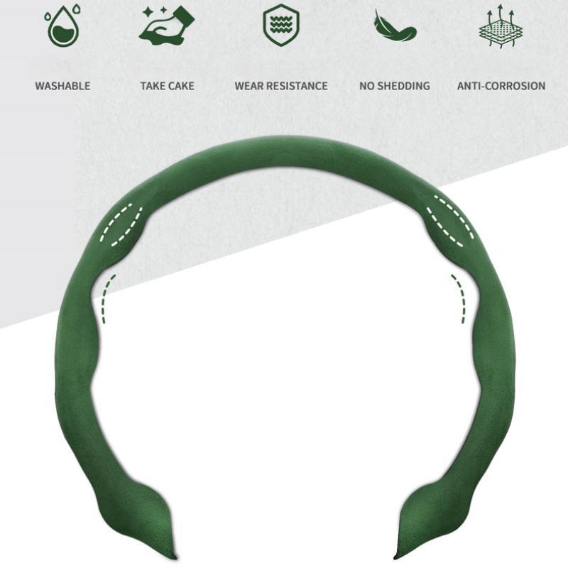 Card Style Suede Ultra-thin Car Steering Wheel Cover, Dynamic and Fashionable Universal Version