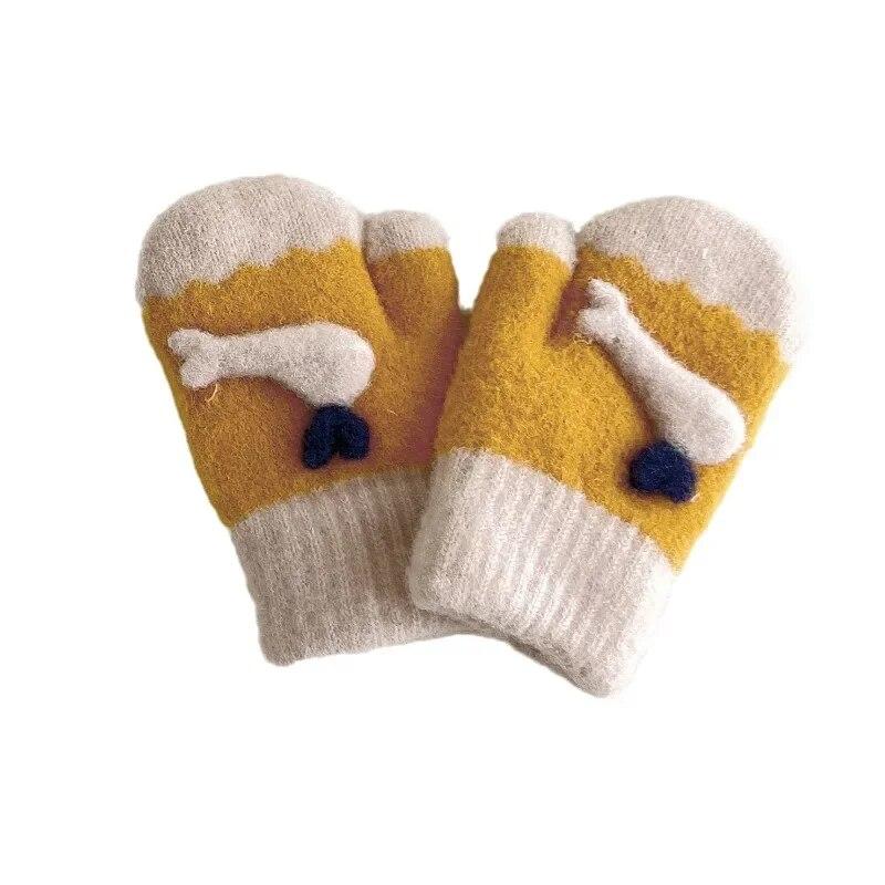 Kawaii Baby Fäustlinge Schöne Cartoon Tier Wal Handschuh für Kleinkind Junge Mädchen Herbst Winter Verdicken Plüsch Kinder Handschuh Wärmer Zeug