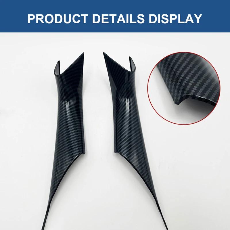 Inner Doors Panel Handle Carbon Fiber Interior Door Pull Trim Cover Matt Black Door Bar Pull for BMW 5 Series 2018-2025