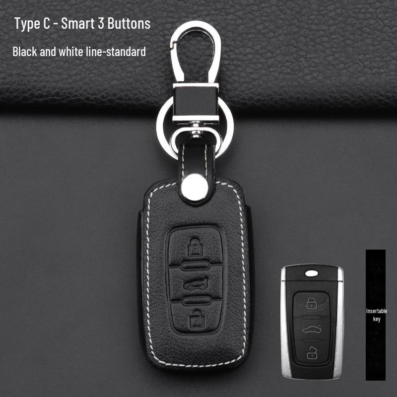 Schlüsselabdeckung geeignet für Zhonghua V3, V7, H530, H330, V5 Brilliance Auto-Schlüsselschutztasche mit Schnalle.