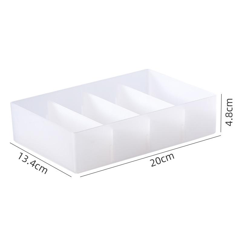 Japanese-Style Multi-Compartment Drawer Organizer With Transparent Tabletop Combinable