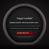 Wheel Cover Non-Slip Sweat-Absorbent Ultra-Thin Steering Wheel D-Type Handle Cover Breathable Four Seasons Universal Genuine Leather for Men and Women