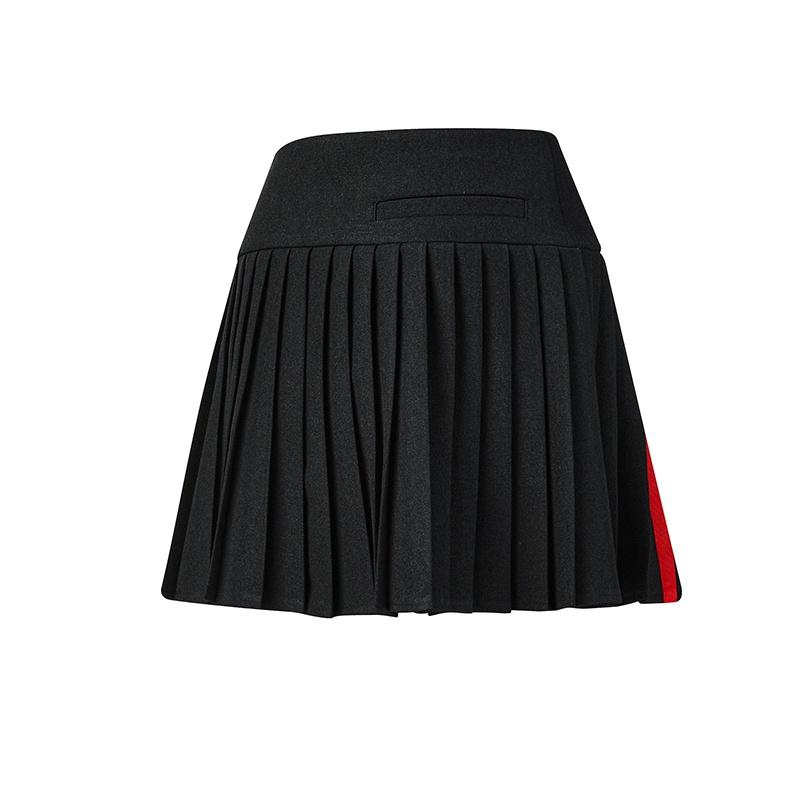 Fila Golf Series Fashion Simple Classic Sports Golf Trendy Comfortable Versatile Woven Pleated Casual Skirt Women Skirts Deep-Black A11W615311FBK