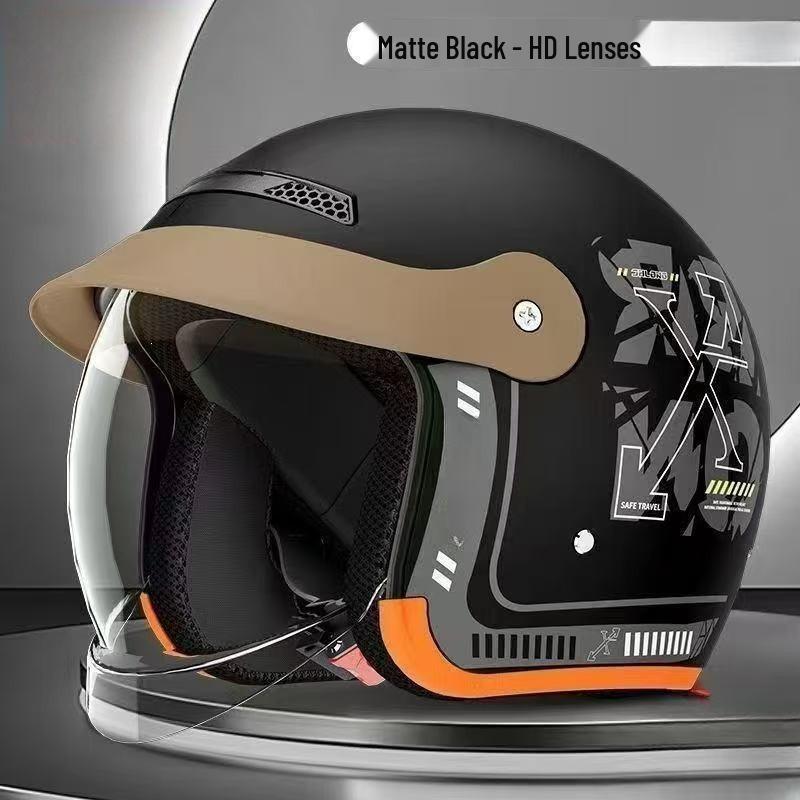 Unisex Electric Vehicle Helmet - All-Season, Full-Face Safety Helmet for Scooters and Motorcycles