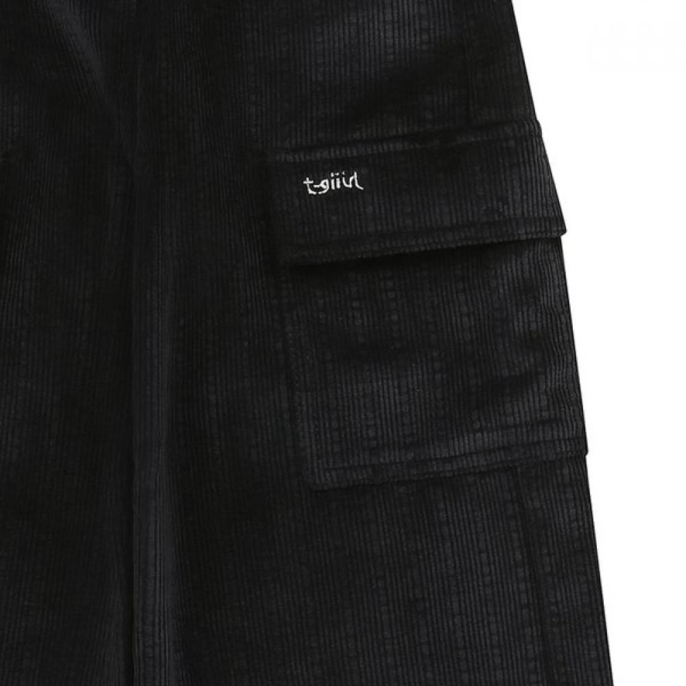 Tiffany Black Corduroy Cargo Pants