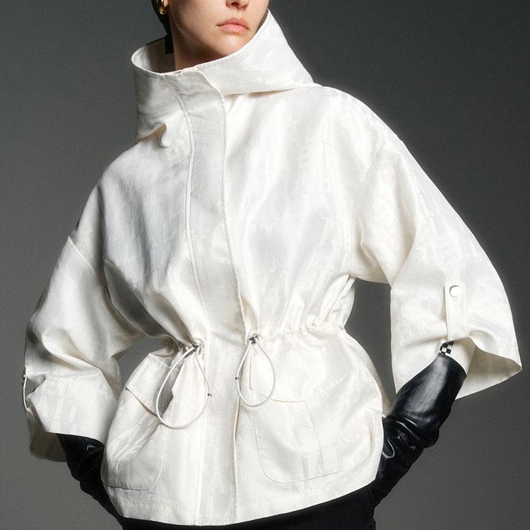 Fila Solid Color Zip-Up Hooded Sports Jacket Women Jackets White F11W414704F-WT