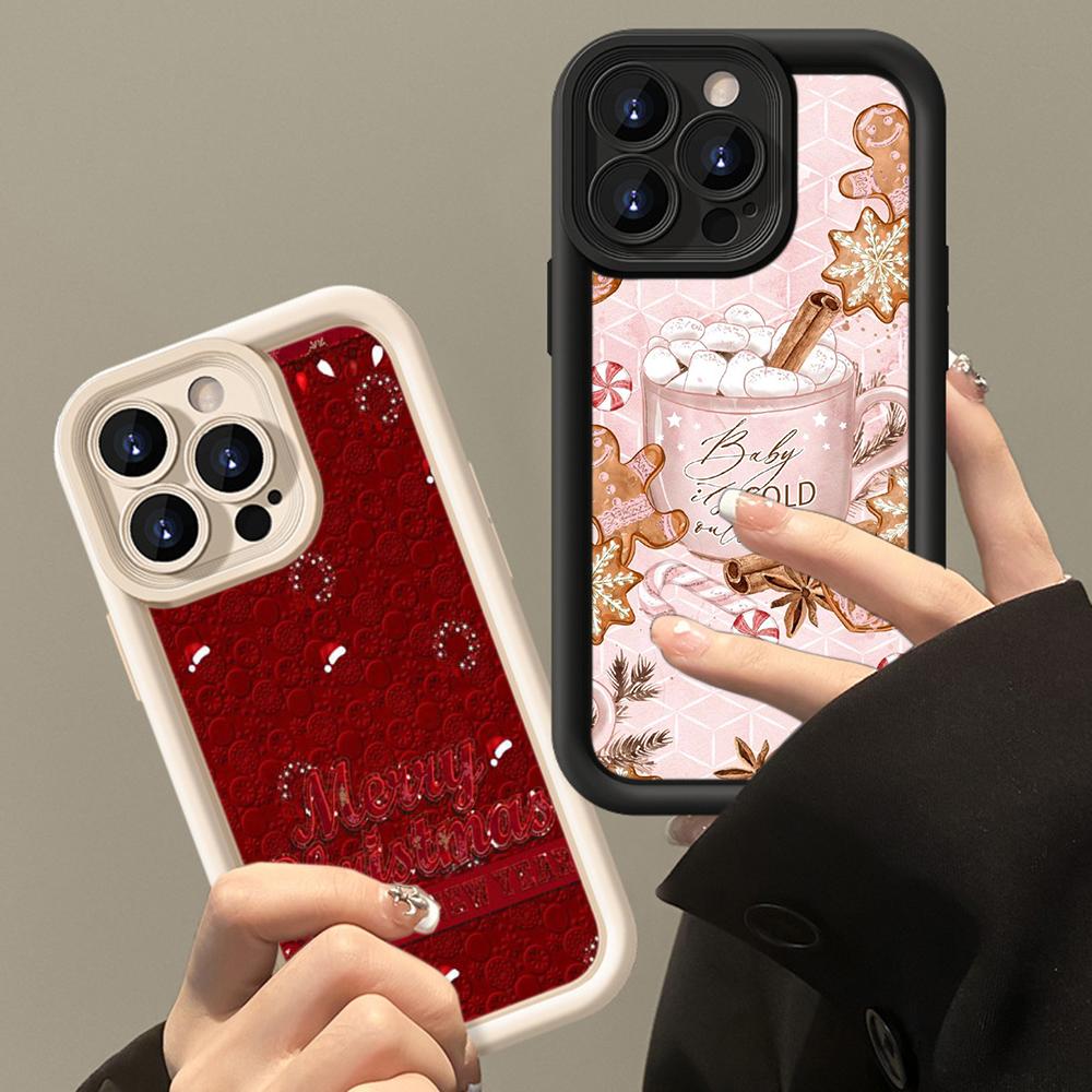 Ae114 Merry Christmas Christmas Tree Art Phone Cases for iPhone 16 14 13 11 Pro Max 15 7 8 6s Plus 12 Mini XR XS Max Angel Eye Ladder Protective Cover