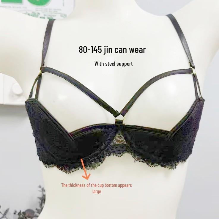 Year of the Rat Lace Padded Bra Set: Enhances Bust with Half-Cup Design