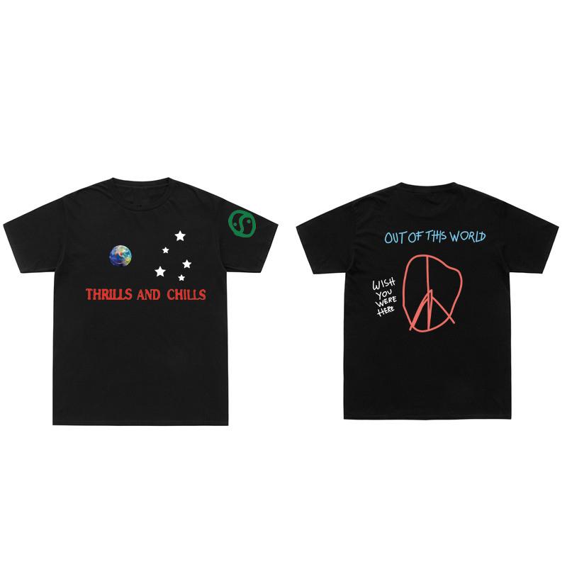 Новые поступления, летние футболки Out Of World, футболка с буквенным принтом, женская футболка унисекс, футболка ASTROWORLD, футболки в стиле хип-хоп с кактусом Джеком 2XL