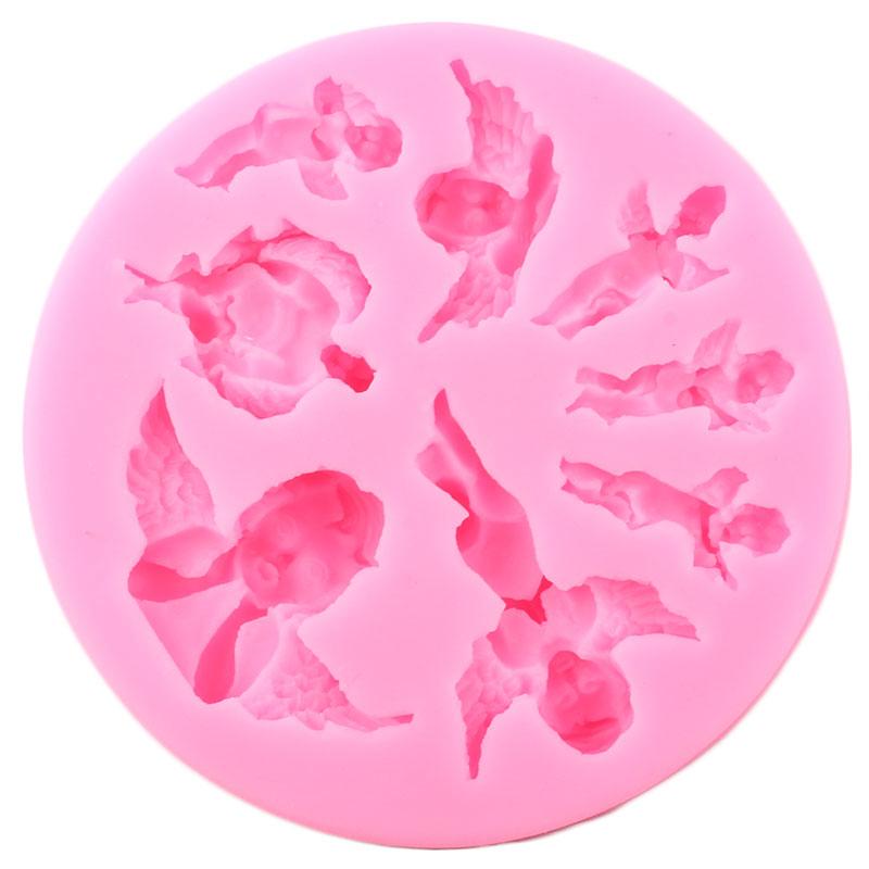 3D-Silikonformen mit süßem Amor-Engel, für Schokolade, Süßigkeiten, Fondant, DIY-Bastelarbeit, Epoxidharzform, Baby-Geburtstagskuchen, Dekorationswerkzeuge