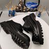 Big Head Leather Men's  New Leather Round Head Platform Casual Trend Business Lace-up Sneakers Derby Shoes