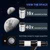 Astronomy Telescope for Adults and Beginners with 80 mm Aperture, Carry Bag, White