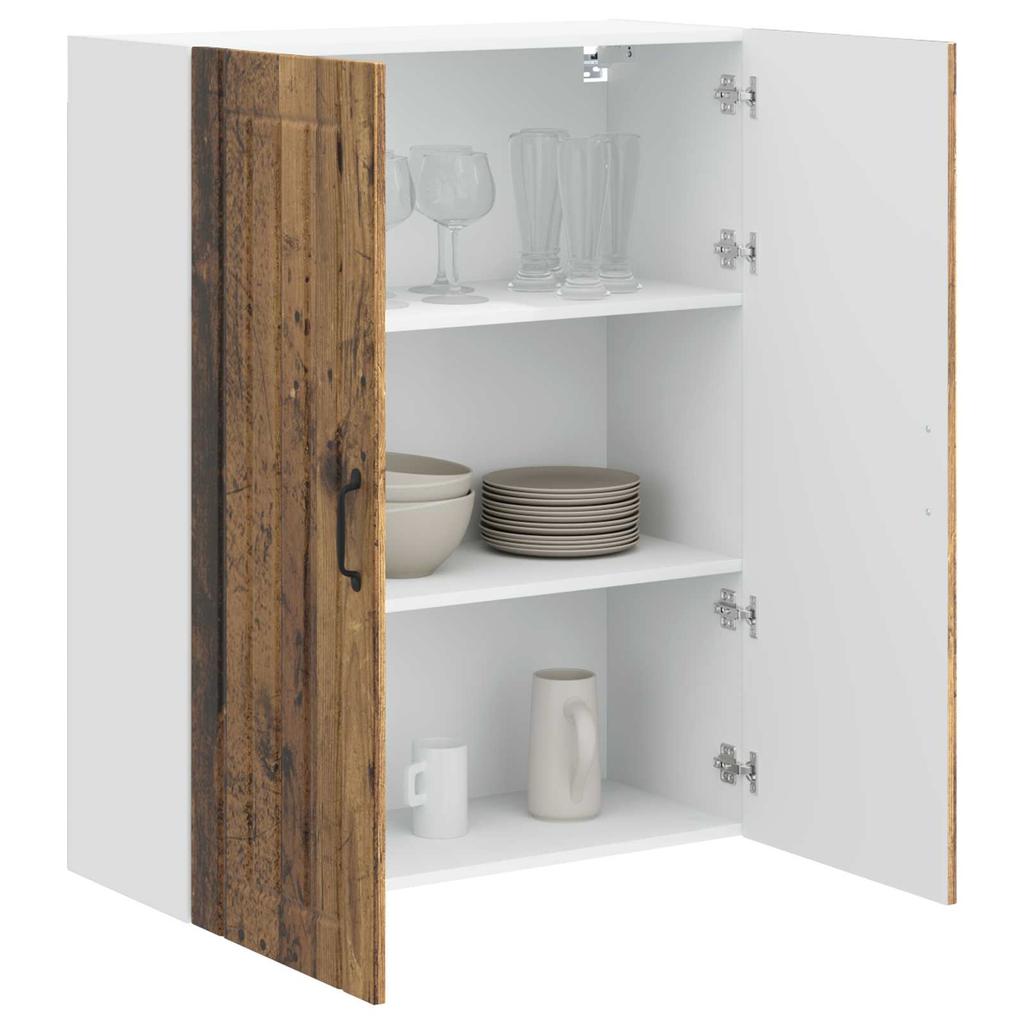 Wall Cabinet LUCCA Reclaimed Wood 80 X 31 X 100 Cm Wood Based Panel