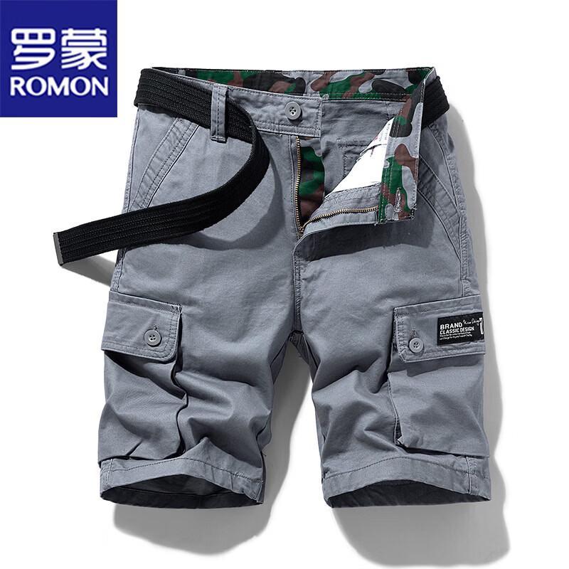 ROMON Men s Summer Casual Cargo Shorts 38