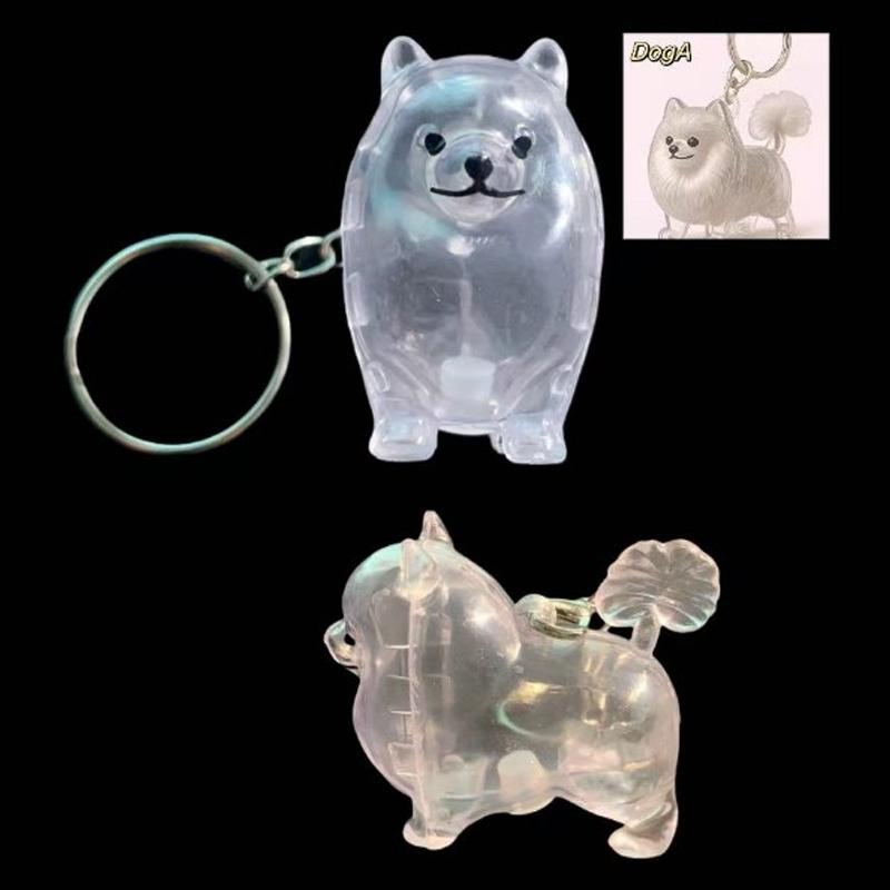 Pet Dog Hair Collection Pendant Storage Box Key Chain Transparent Dog Hair Storage Capsule Souvenirs Gift