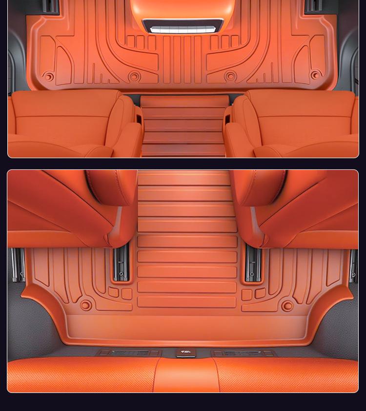 Original Car Color TPE Orange Floor Mats for Ideal L8 - Authentic Interior Decoration Accessories, New Look