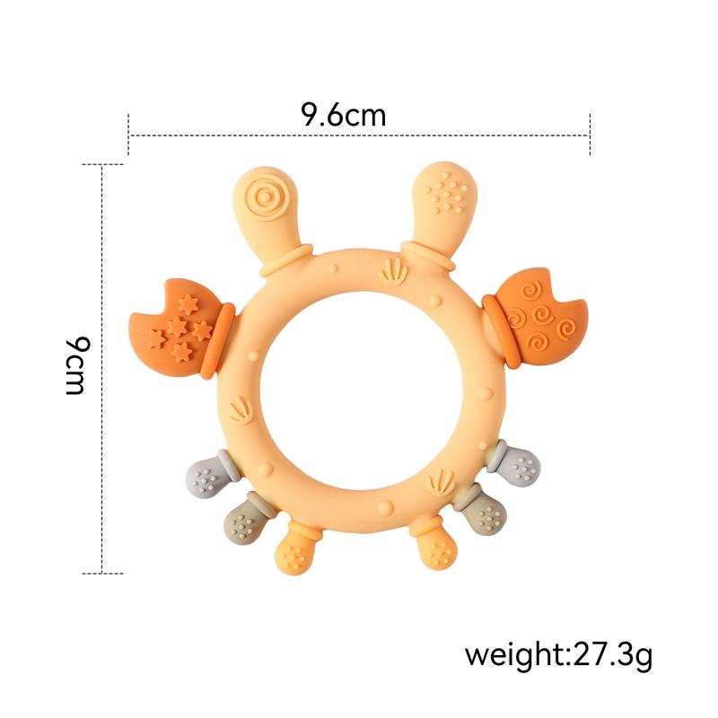 

1PC Baby Teething Toy Cartoon Crab Teaser NO BPA Baby Sensory Touch Toys Baby Sensory Touch Toy Newborn Dental care Accessories
