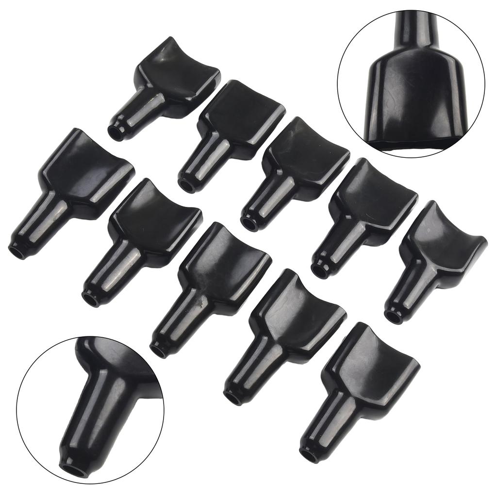 10pcs Waterproof 50A For Plug Connector Dustproof Cable Jacket Black Banana Connector Male Speaker Plug Cover Plug Connectors 4