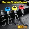 Fishing Line Sinker Slides 10-100Pcs Universal Fit Fishing Float Connector Hook Shank Clips for Fishing Tackle Replacement