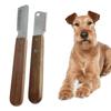 Professional Grooming Dog Comb Stainless Steel Wooden Handle Stripping Knife Pet Hair Remover Pluck Excess Undercoat accessories