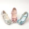 Aisha Bowknot Children's Shoes Spring and Autumn Korean Style Fashion Crystal Sequin Single Shoes with Chunky Heel for Girls Princess Shoes