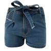 Damen Sommer Schnür Jeans Shorts Mode Farbe Hosen Shorts