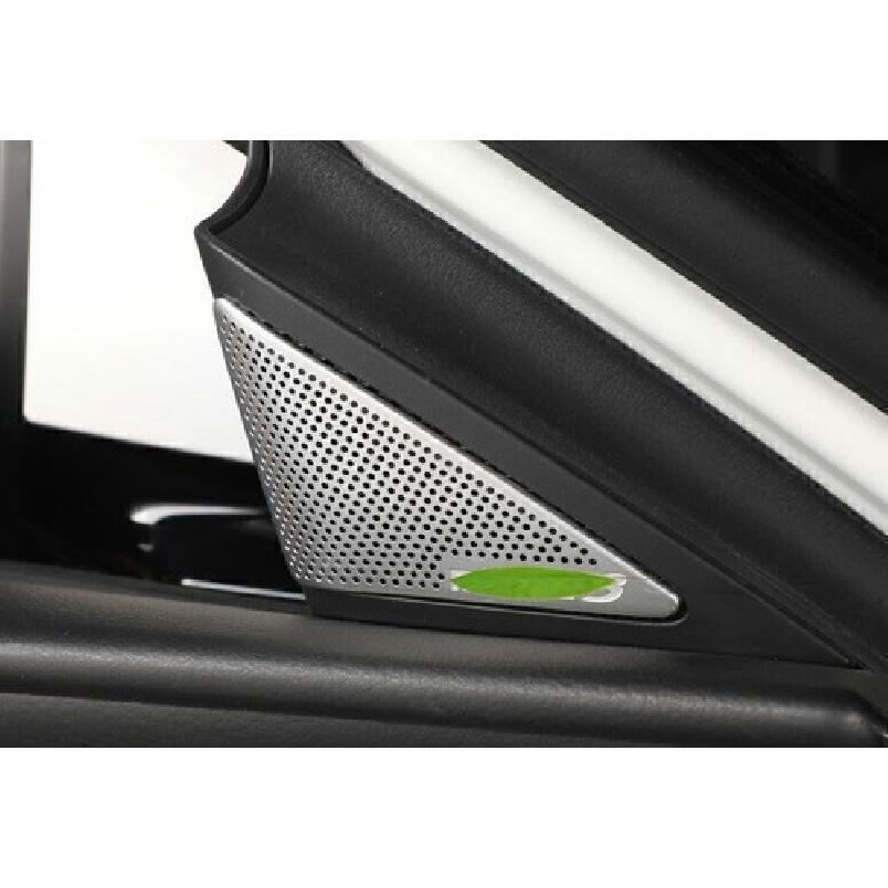 For Mazda 3 Axela 2019-2024 Silver Steel A Pillar Speaker Sound Cover Trim 2PCS