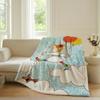 Cartoon cute Coco chan Blanket For Sofa Office Bed Plane Travel Sleep Read Relax Camping Soft And Warm