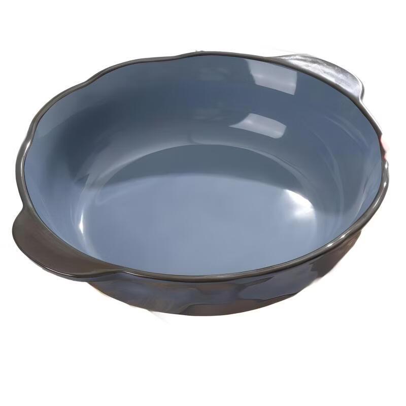 Large Ceramic Serving Bowl with Handles