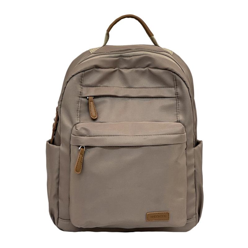 Schoolbag1011 New Lightweight Backpack Women's Bag Fashion Versatile Leisure Travel Backpack College Student Class Commuter School Bag