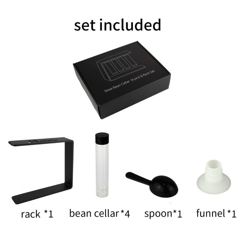 Magnetic Coffee Bean Dispenser Coffee Bean Bottles Glass Test Tube Display Stand Sealing Coffee Bean Containers