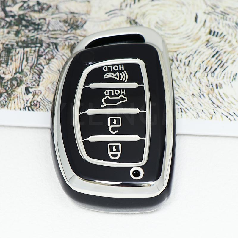 TPU Car Remote Key Case Cover Shell Fob For Hyundai Tucson Santa Fe Rena Sonata Elantra Creta Ix35 Ix45 I10 I30 I40 Accessories