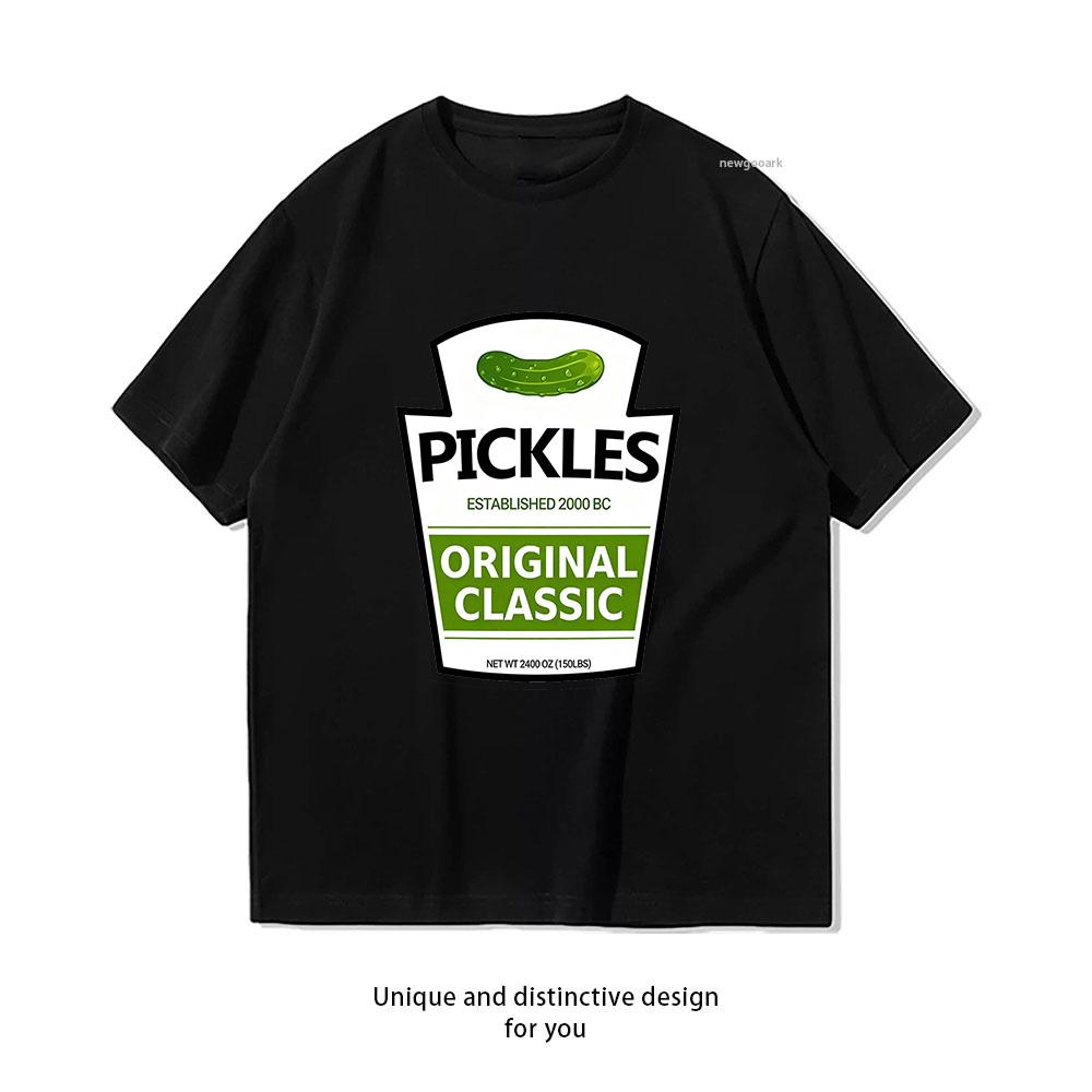 Pickles Original Funny Pickle Lover Shirt Woman Man Summer Cotton Graphic T Shirts Oneck Breathable Tops Tee Couple