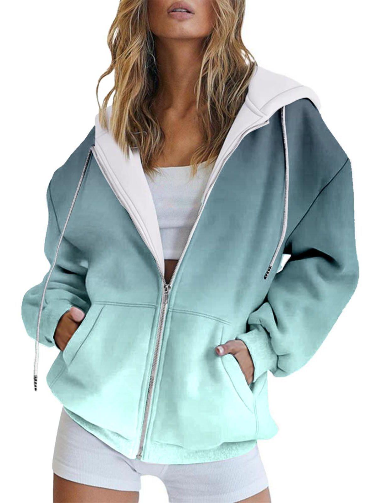 Kapuzenoberteil für Frühling und Herbst, Neue Gradienten-Serie, Slim-Fit-Cardigan, Hoodie, Haarteil aus einem StückMC4 5XL