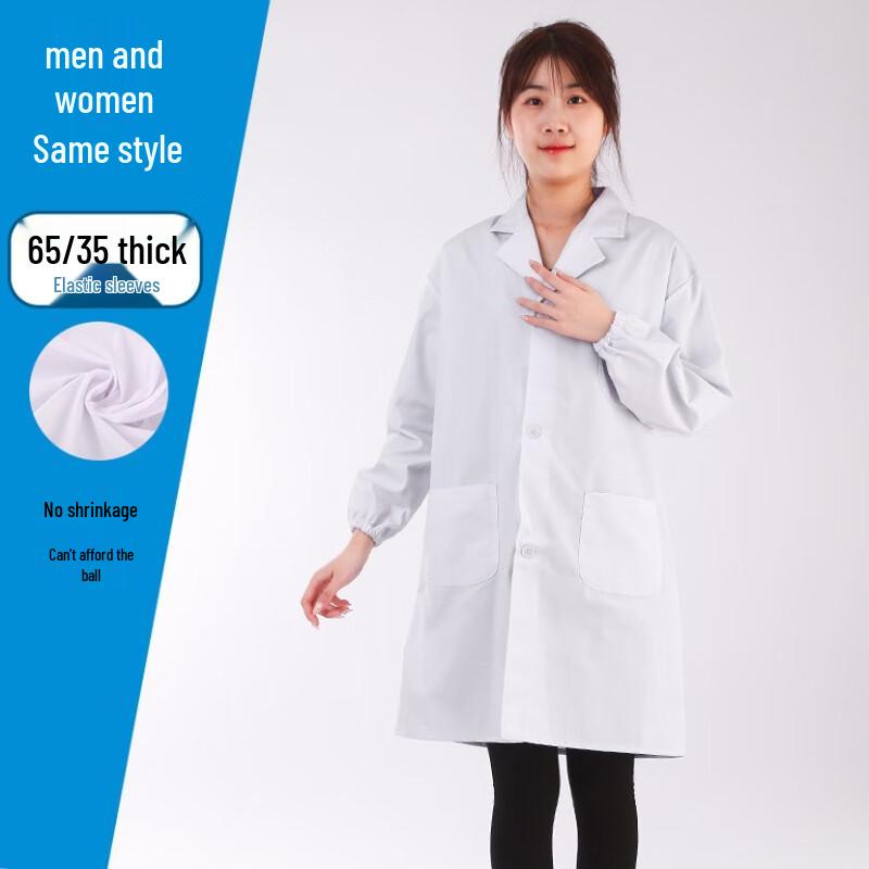 Lilang White Professional Lab Work Coat