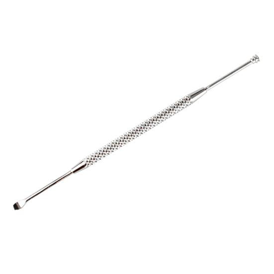 

Двусторонний спиральный ухочист из нержавеющей стали, ложка для удаления ушной серы, инструмент для чистки серебряный