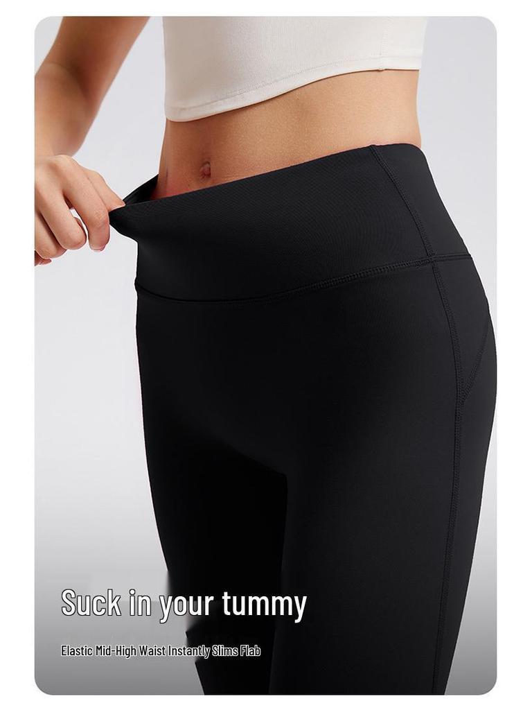 High Waist Fleece-Lined Wide Leg Yoga Pants - Tummy Control, Slimming, Warm for Autumn/Winter