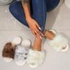 Pantofole in Cotone Taglie Forti per Donna, Scarpe in Cotone Spesse e Leggere Antiscivolo, Pantofole Calde da Camera da Letto