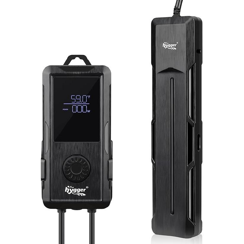 hygger Аквариумный обогреватель 500 Вт/800 Вт/1000 Вт, Обогреватель для аквариума с предупреждением об опасности, Автоматически отключающаяся система обогрева и цифровой светодиодный контроллер, для 500W For 60-135Gallon