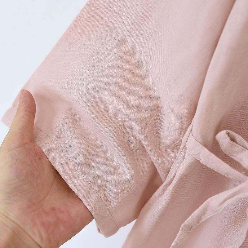 Japonská dámská bavlněná gázová kimono pyžamová souprava - Letní volný župan pro páry